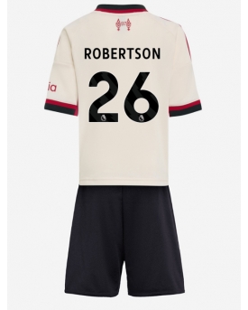 Billige Fotballdrakt Liverpool Andrew Robertson #26 Replika Bortedraktsett Barn 2025-26 Kortermet (med bukser)